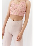 Light pink top with thin straps ZZ251 - Online store - Boutique